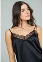 Blusa Satin Encaje Negro Ragged Pf12110886 de Ragged