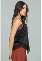 Blusa Satin Encaje Negro Ragged Pf12110886 de Ragged