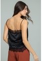 Blusa Satin Encaje Negro Ragged Pf12110886 de Ragged