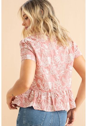 Blusa Madrid Rosa Ragged Pf31113592