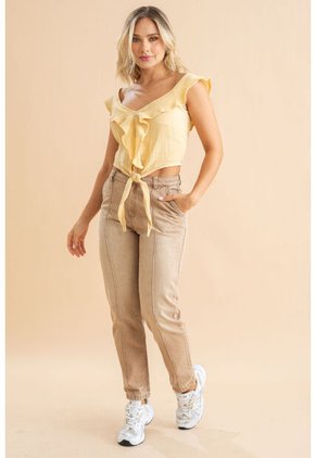 Blusa Travis Amarillo Ragged Pf31113593