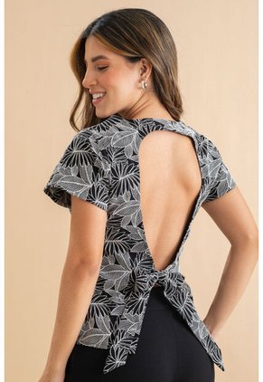 Blusa Lester Negro Ragged Pf31113586