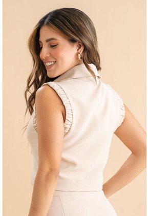 Blusa Sofy Beige Ragged Pf31113597