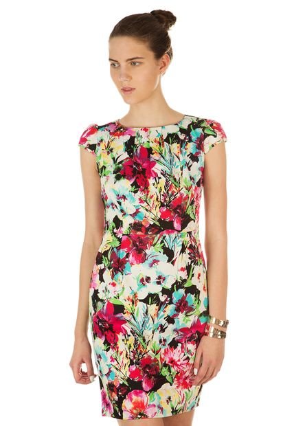 Vestido RAGGED Blanco-Multicolor - Compra Ahora | Dafiti Colombia