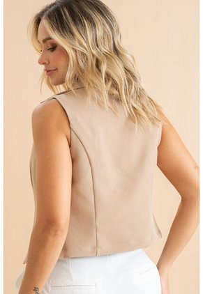 Chaleco Noruega Beige Ragged Pf31150027