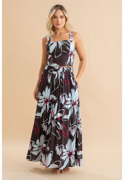 Falda Larga Whanda Café Ragged Pf31320359