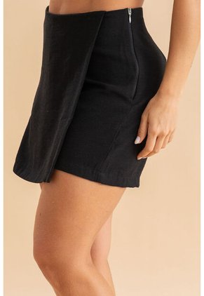 Falda Short Keischa Negro Ragged Pf31340236