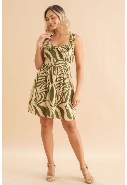 Vestido Corto Scheila Verde Ragged Pf31511504