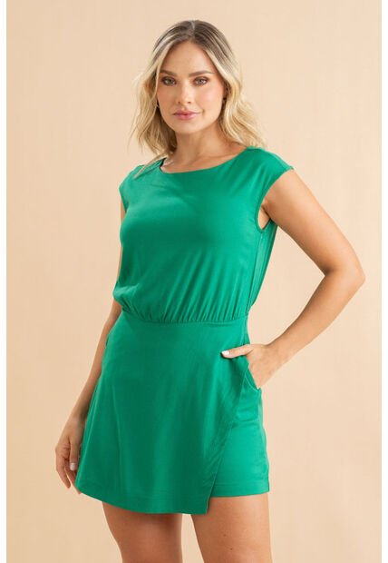 Enterizo Corto Stacia Verde Ragged Pf31530206