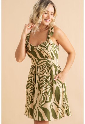 Vestido Corto Scheila Verde Ragged Pf31511504