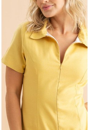 Vestido Corto Genevive Amarillo Ragged Pf31511524