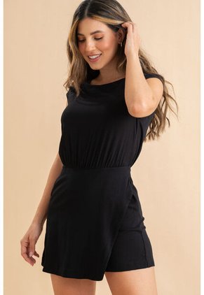 Enterizo Corto Stacia Negro Ragged Pf31530206