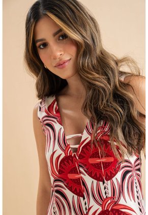 Enterizo Largo Edrom Rojo Ragged Pf31530218