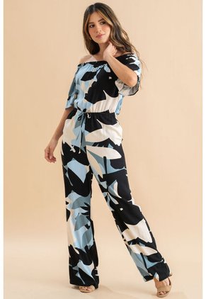 Enterizo Largo Skort Negro Ragged Pf31530222