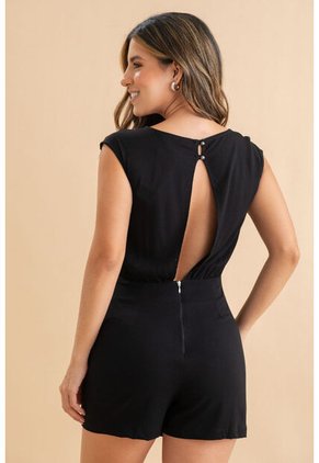 Enterizo Corto Stacia Negro Ragged Pf31530206