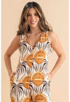 Enterizo Largo Edrom Amarillo Ragged Pf31530218