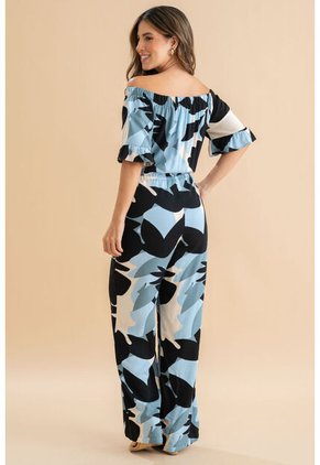 Enterizo Largo Skort Negro Ragged Pf31530222