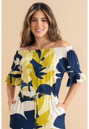 Enterizo Largo Skort Azul Ragged Pf31530222