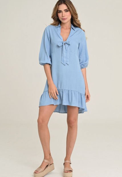 Vestido Aurora Azul Ragged Pf51510116