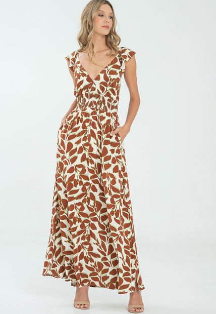 Vestido Kaitlyn Café Ragged Pf11511319