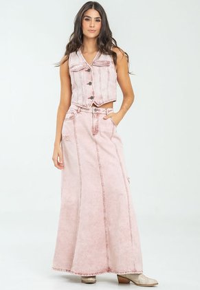 Falda Indiana Rojo Ragged Pf21320017