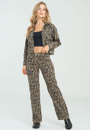 Pantalon Animal Print Café Ragged Pf21310031