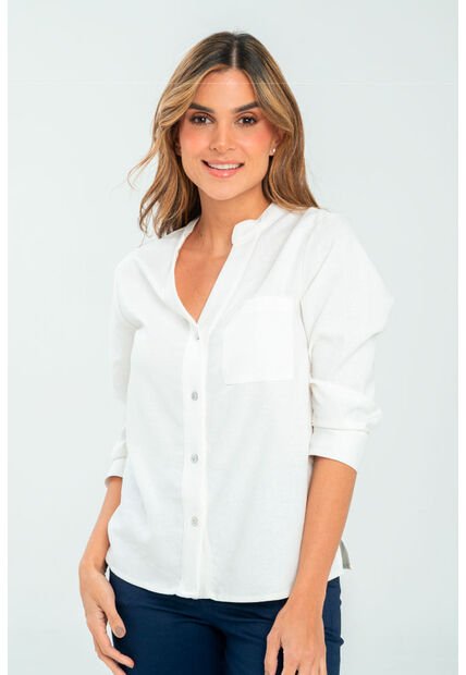 Camisa Rhaffia Blanco Ragged Pf11113017