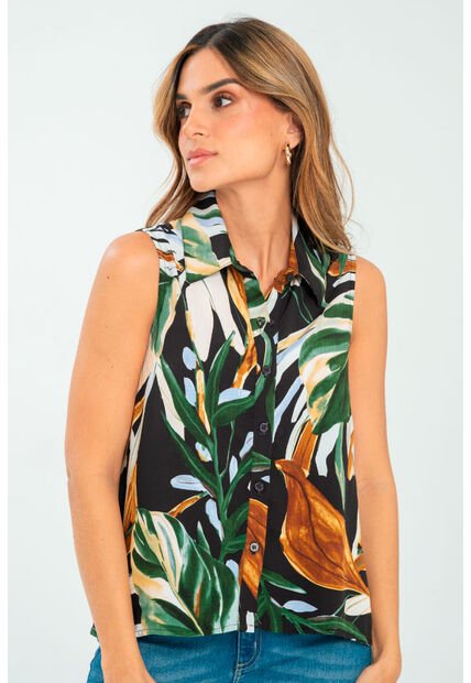 Camisa Bhelden Negro Ragged Pf11113054