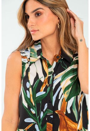 Camisa Bhelden Negro Ragged Pf11113054