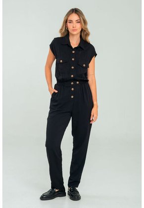 Enterizo Largo Ethoille Negro Ragged Pf11530135