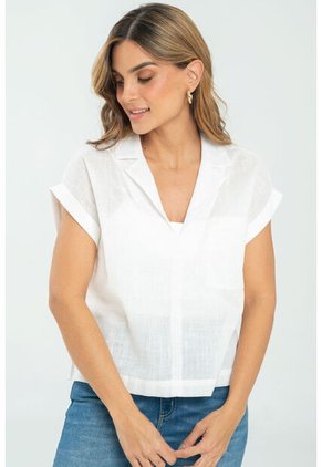 Blusa Butter Blanco Ragged Pf11113020