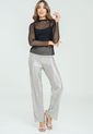 Pantalon Plisado Plateado Ragged Pf11310810 de Ragged