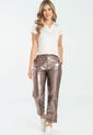 Pantalon Slouchy Metalizado Café Ragged Pf11310808 de Ragged