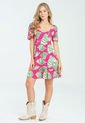 Vestido Corto Allovher Fucsia Ragged Pf11511312 de Ragged