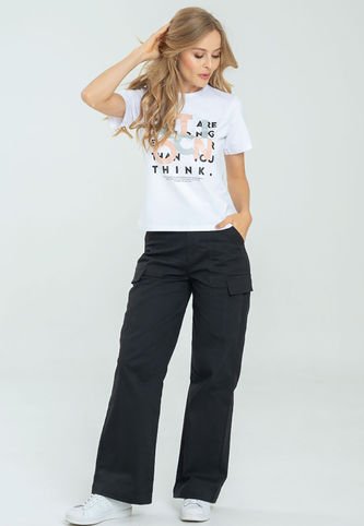 Pantalon Drill Lena Negro Ragged Pf21310023 Ragged