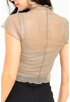 Top Mesh Shine Verde Ragged Pf11121095