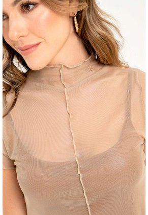 Top Mesh Shine Café Ragged Pf11121095
