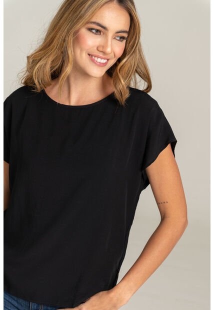 Blusa Sakura Negro Ragged Pf17110058