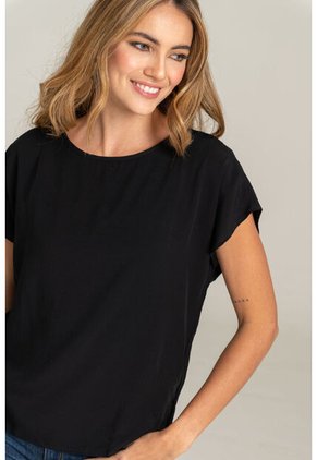 Blusa Sakura Negro Ragged Pf17110058