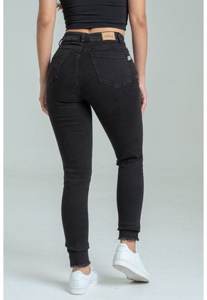Jeans Skinny Black Negro Ragged Pf21460001