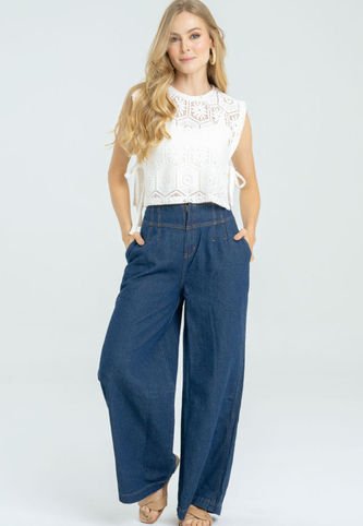 Jeans Cotilla Pinzas Azul Ragged Pf21350032 Ragged