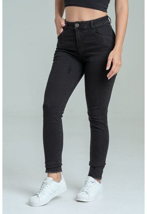 Jeans Skinny Black Negro Ragged Pf21460001