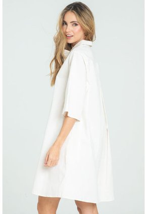 Vestido Karimi Blanco Ragged Pf11510946