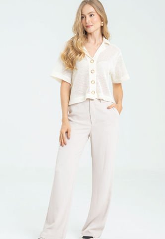 Pantalon Iguazu Palazzo Beige Ragged Pf12310392 Ragged