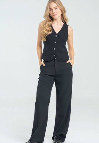 Pantalon Iguazu Palazzo Negro Ragged Pf12310392 Ragged