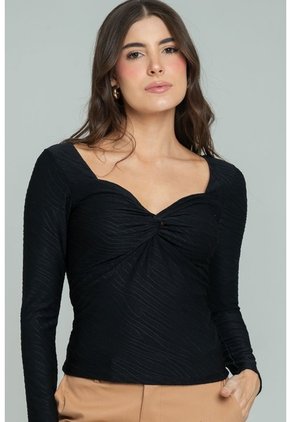 Top Luana Negro Ragged Pf11121189