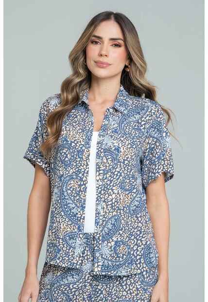 Camisa Thorey Azul Ragged Pf11113071