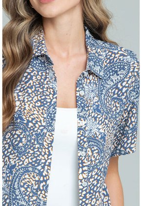 Camisa Thorey Azul Ragged Pf11113071