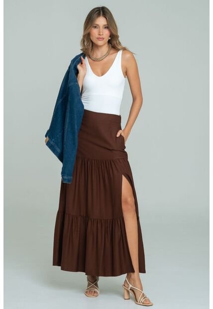 Falda Larga Ashton Café Ragged Pf11320526