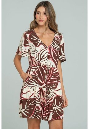 Vestido Corto Alhia Café Ragged Pf11511445